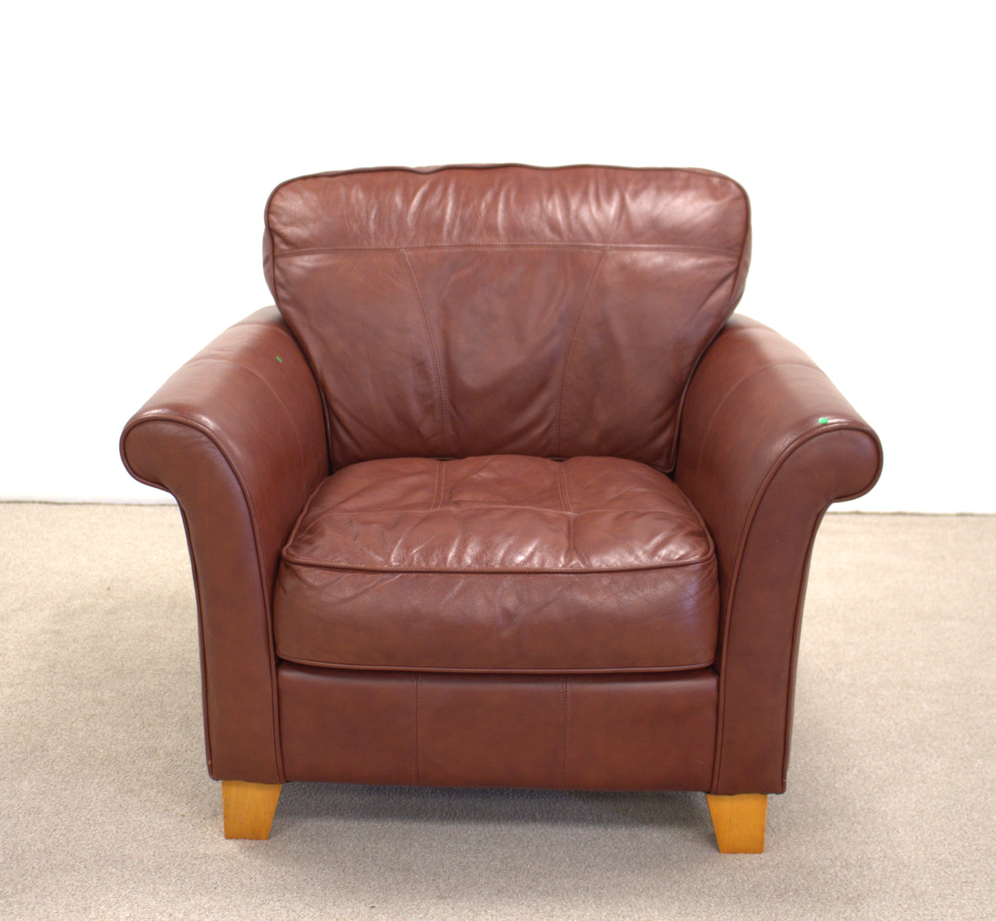 Burgundy Leather Armchair