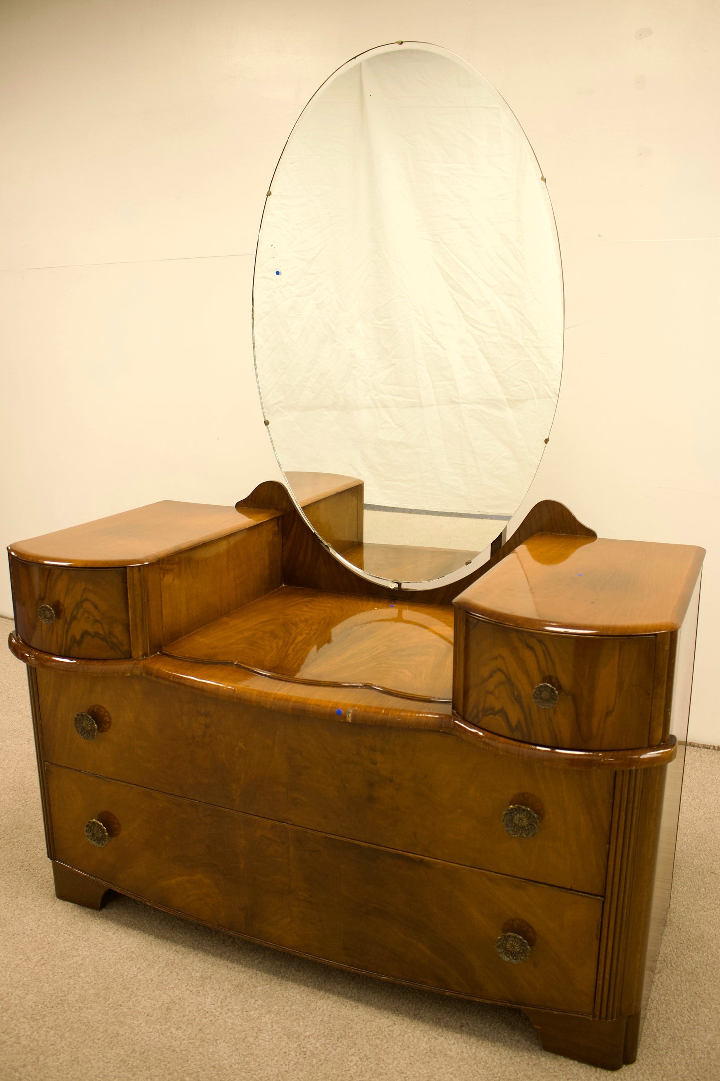 Vintage Dresser with Chest of Drawers