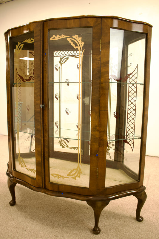Vintage Display Cabinet with Mirror