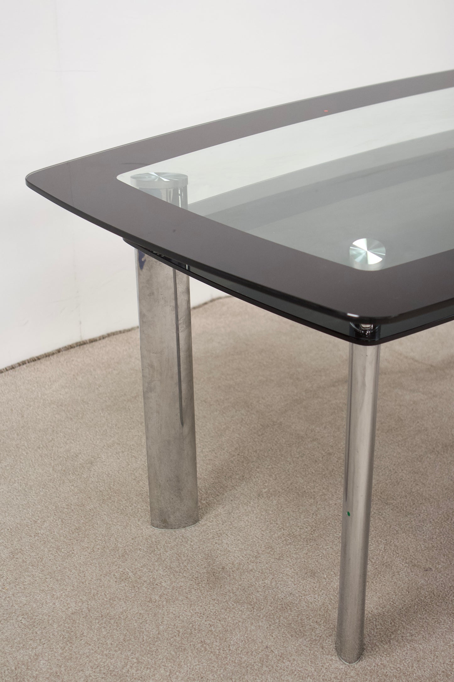 Glass Table with Chrome Legs