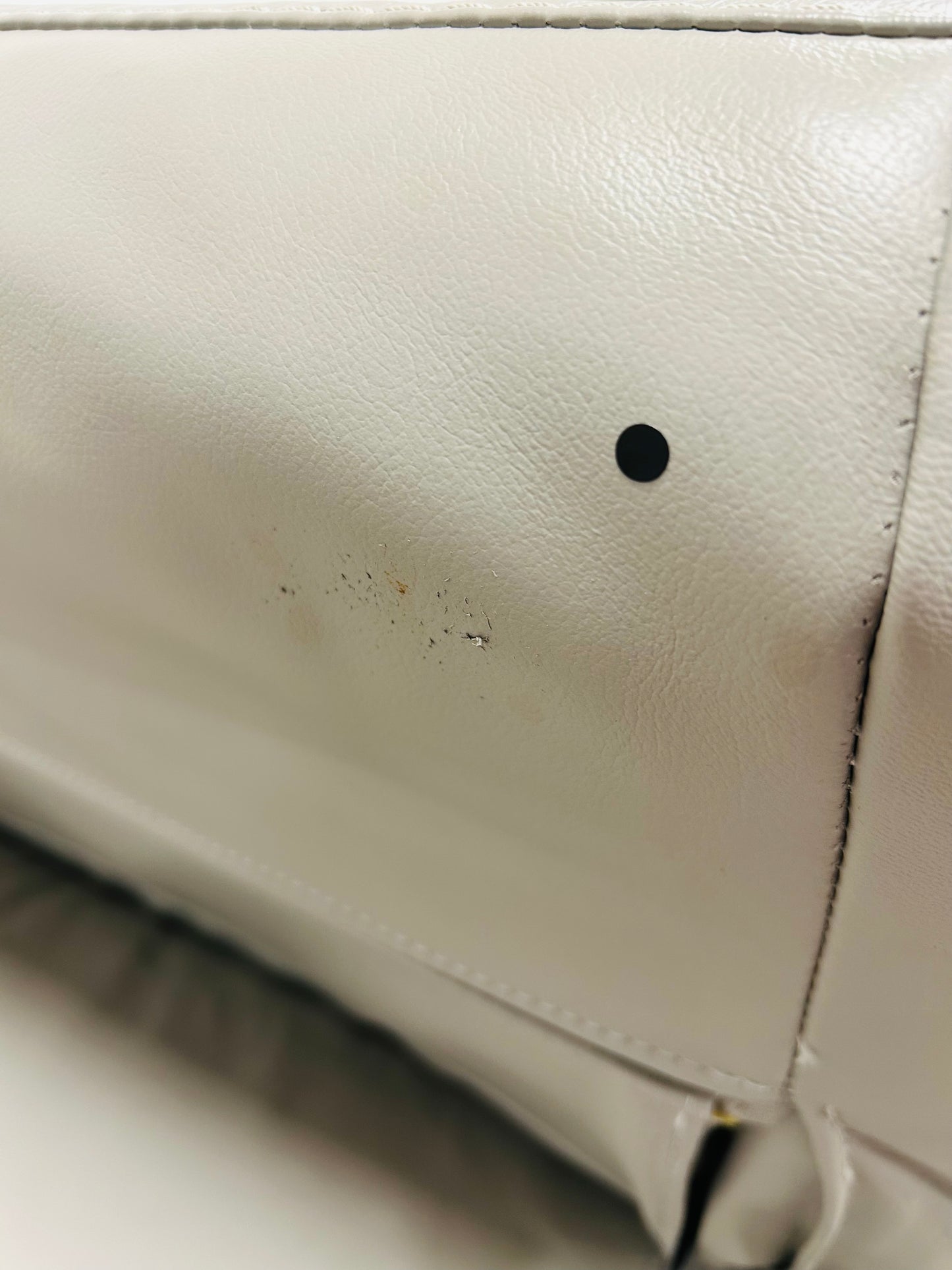 Grey Two Seat Leather Sofa