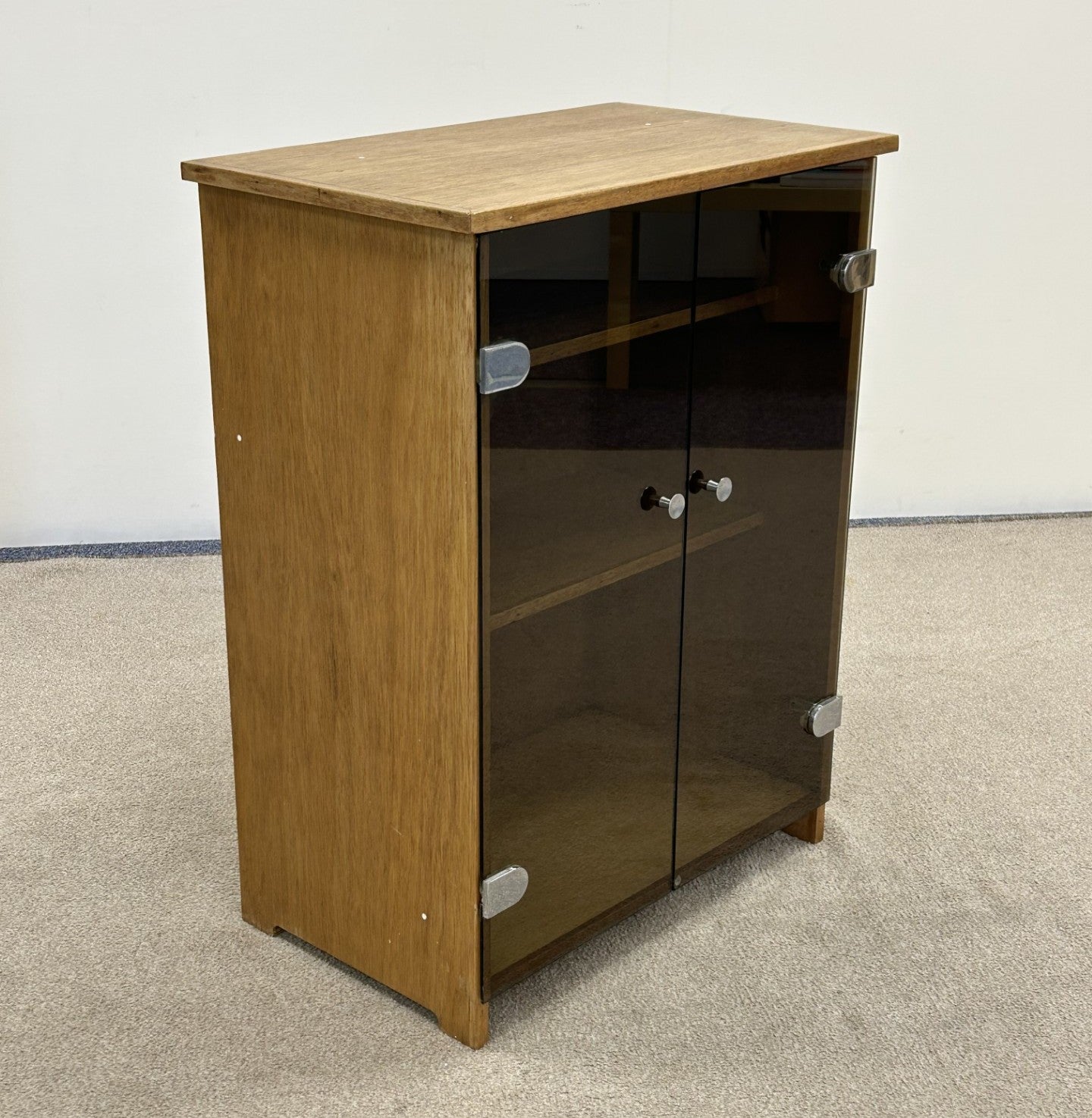 Teak Unit W/Glass Doors