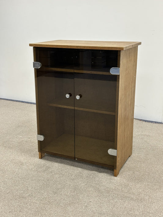 Teak Unit W/Glass Doors