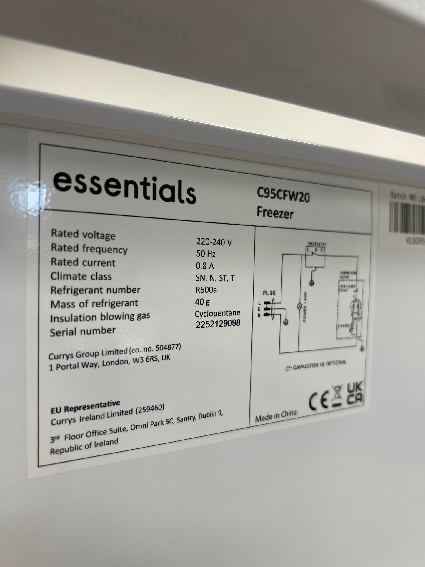 Essentials Chest Freezer