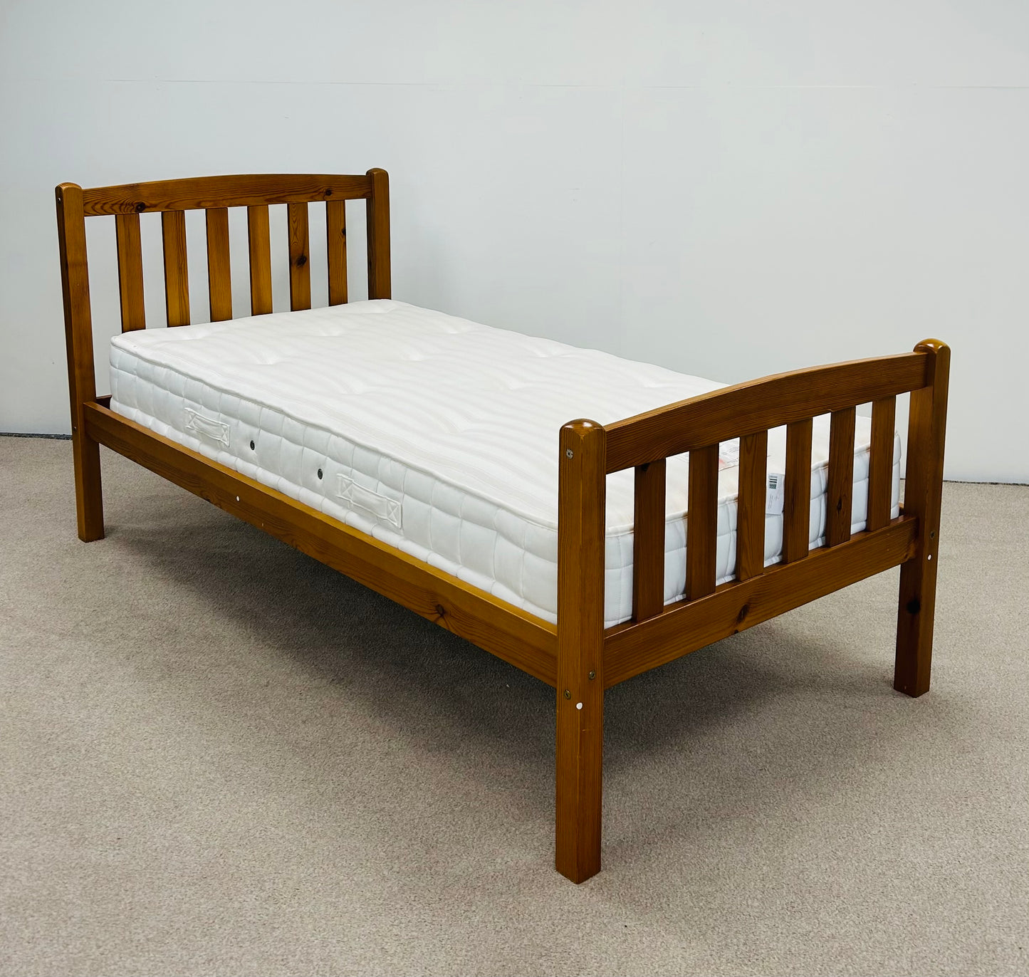 Single Pine Bed & Sanitised Mattress