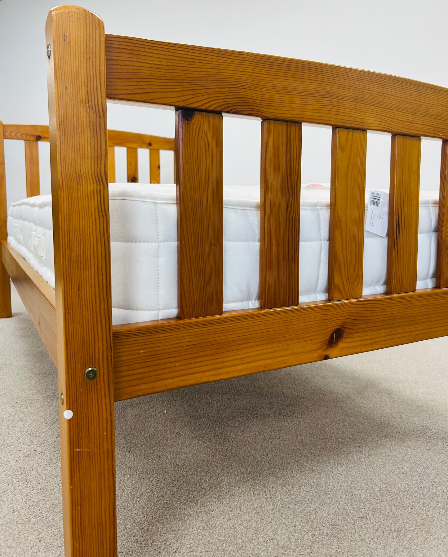 Single Pine Bed & Sanitised Mattress