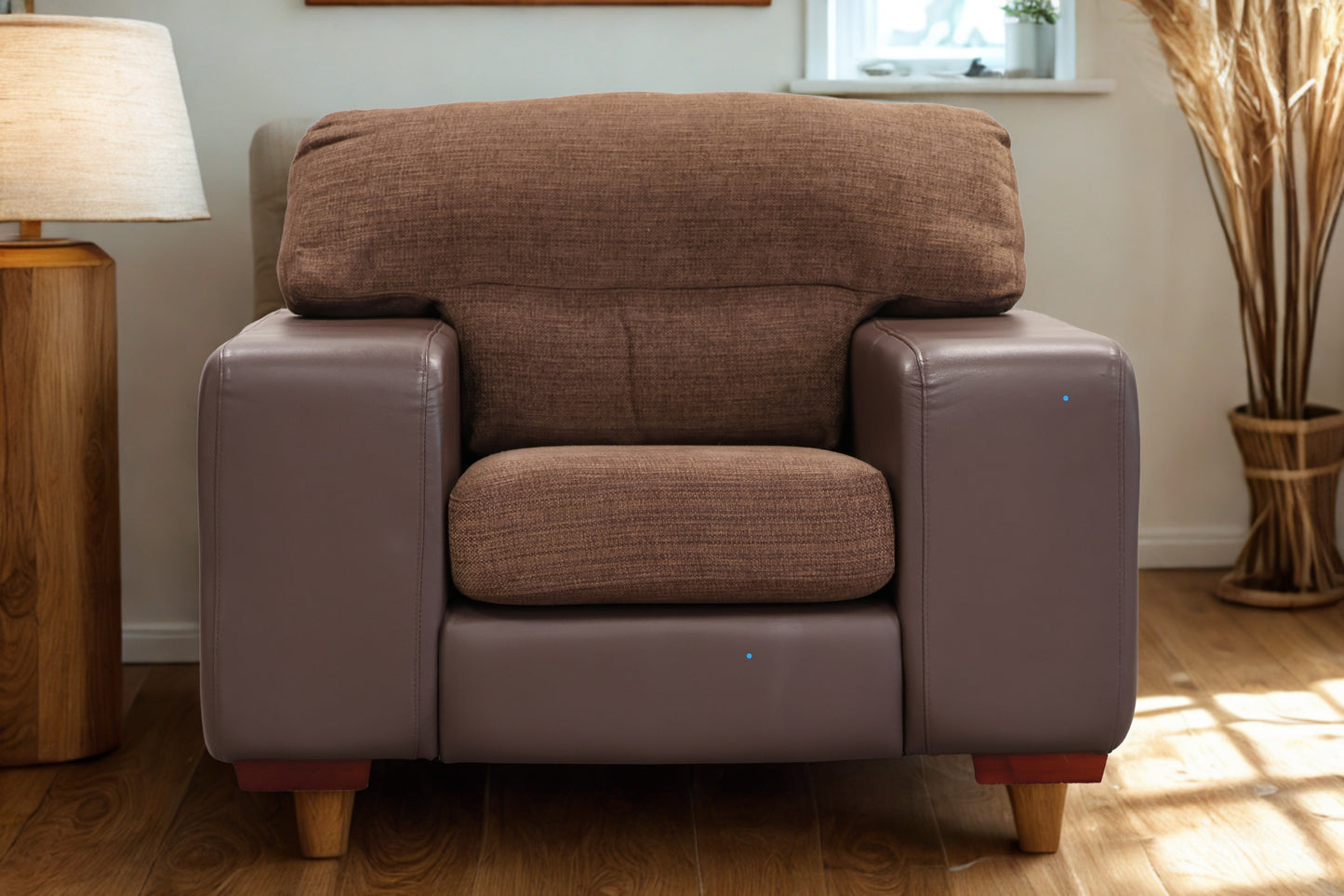 Brown Contrast Armchair