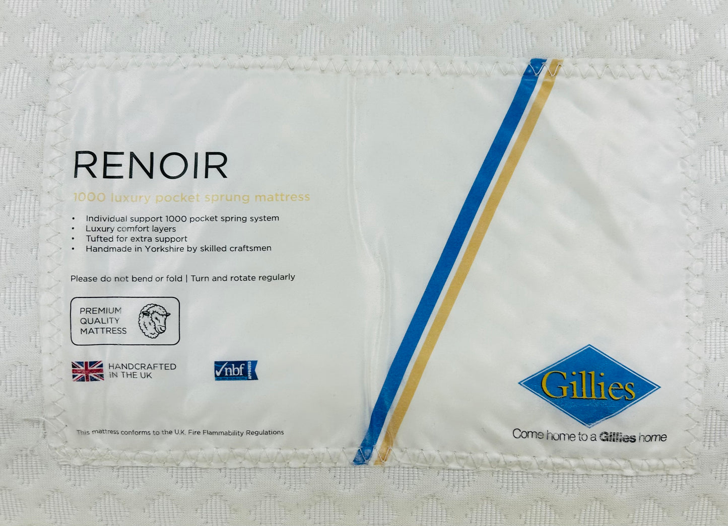 Single Bed & Sanitised Mattress by Gillies