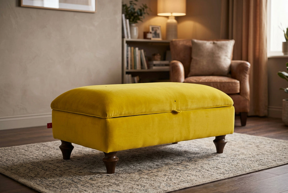 Windsor Velvet Footstool by Joules