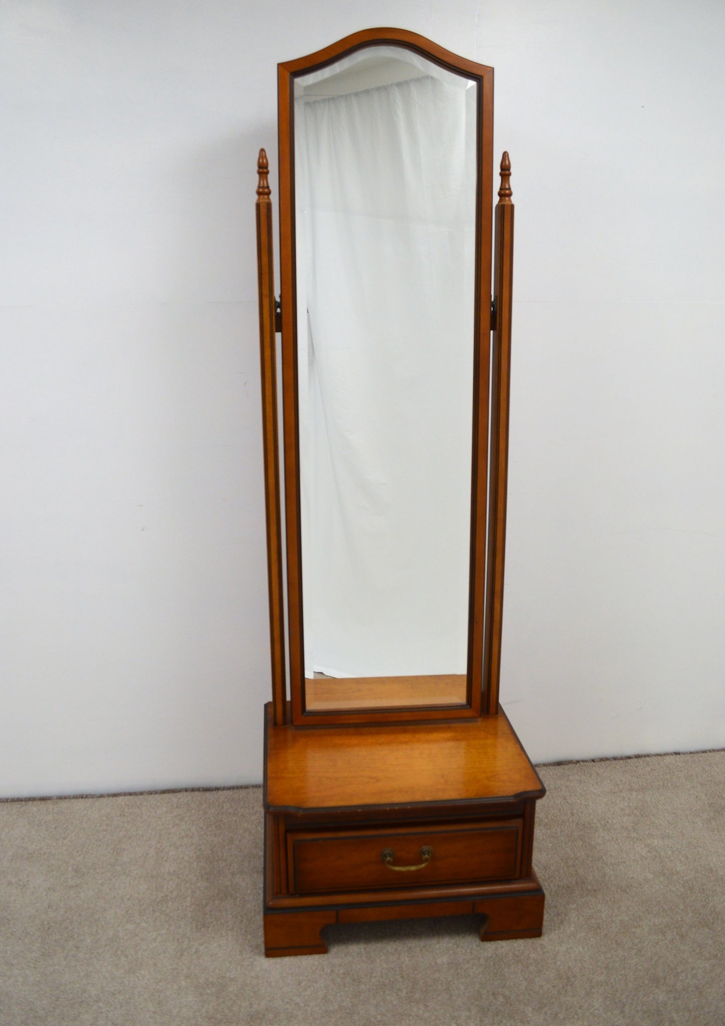 Tall Mirror With storage Drawer