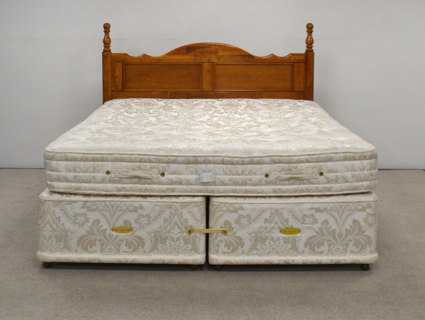 Millbrook King Size Bed and Matching Mattress with Willis & Gambier headboard