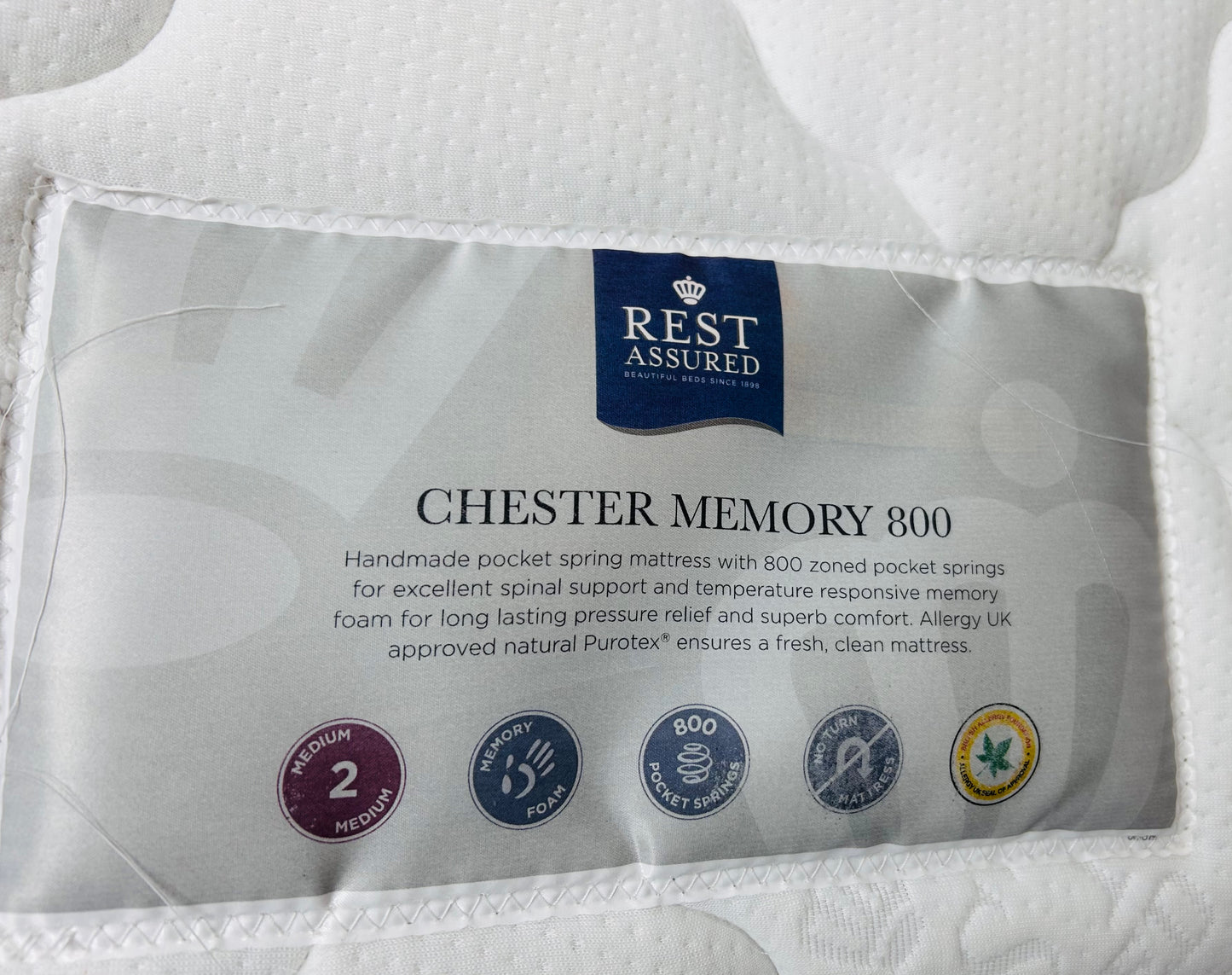 Sanitised King Size Mattress by Chester