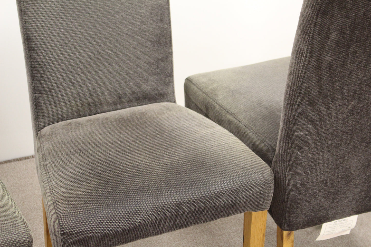 Four Grey Fabric Dining Chairs