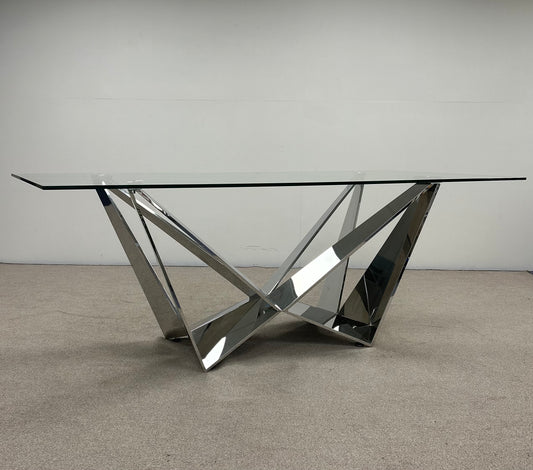Large Glass Dining Table