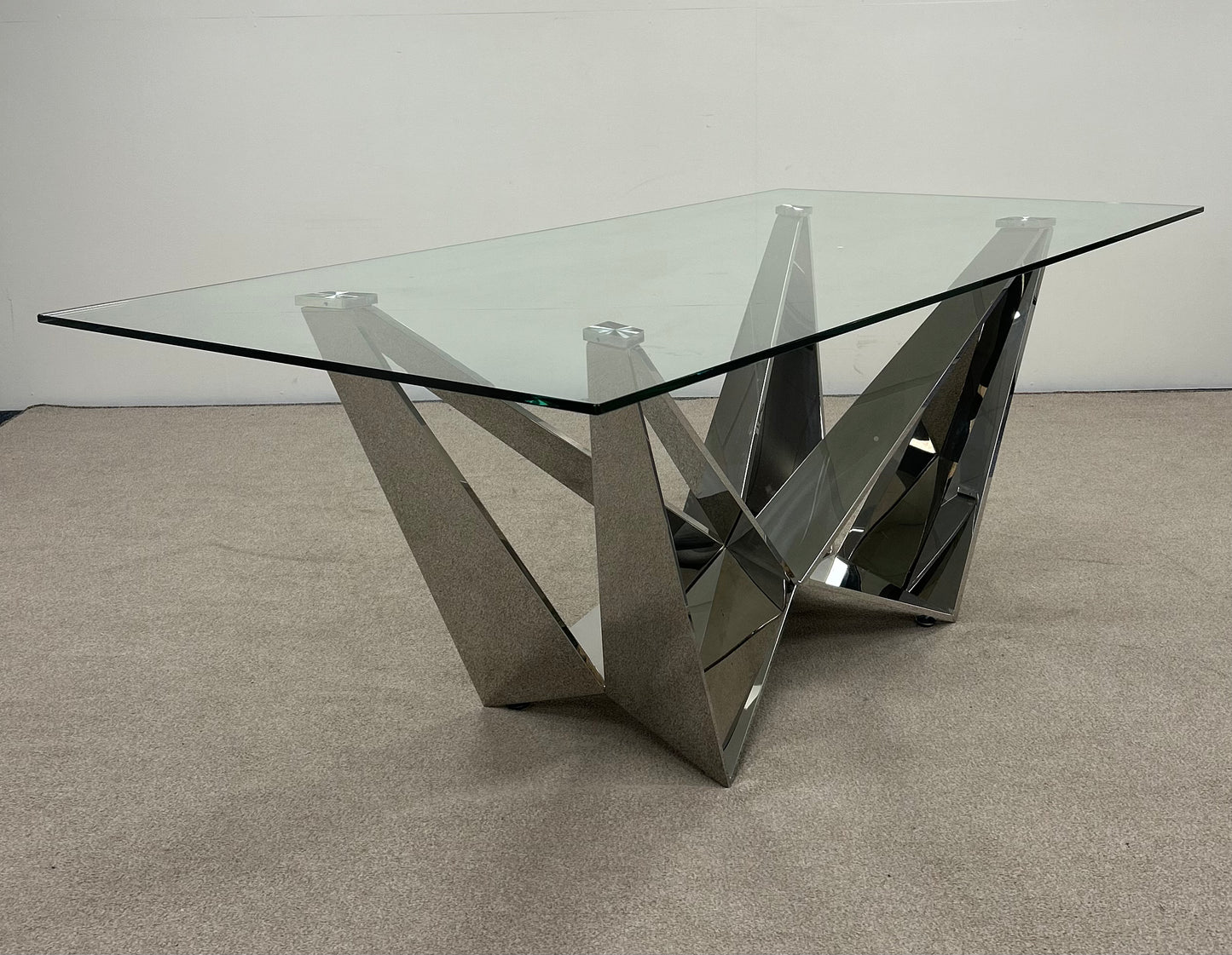 Large Glass Dining Table