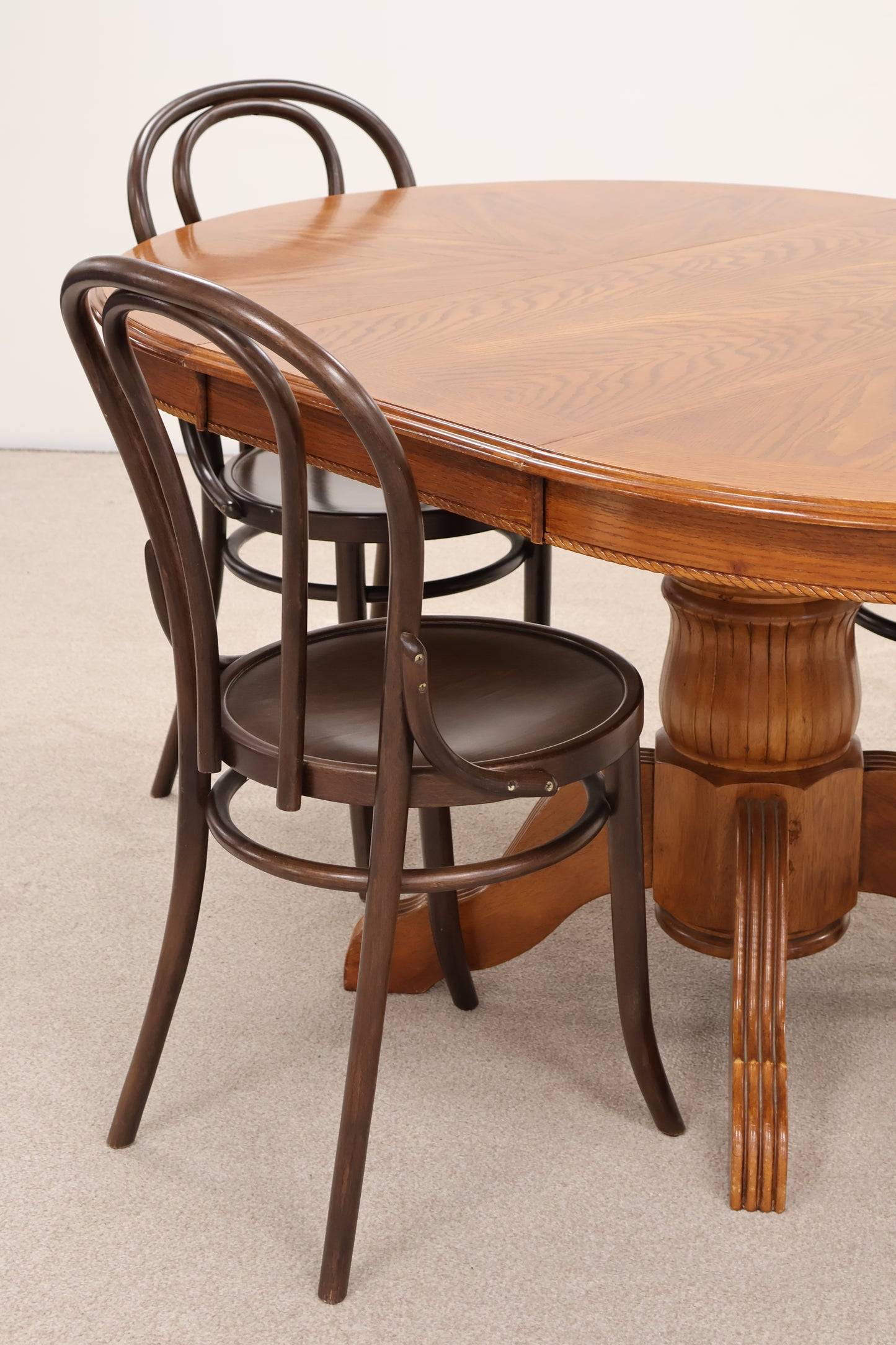 Wooden Dining Table and Four Bistro Style Chairs