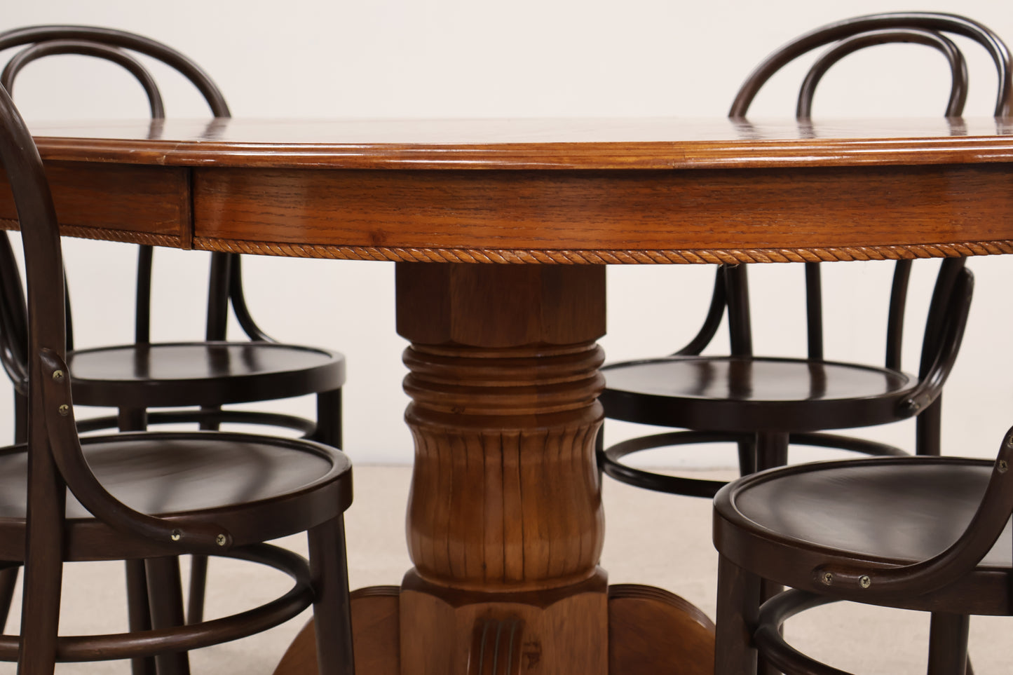 Wooden Dining Table and Four Bistro Style Chairs