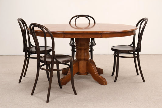 Wooden Dining Table and Four Bistro Style Chairs