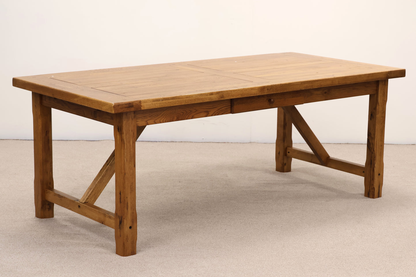 Extendable Solid Oak Dining Table & Chairs