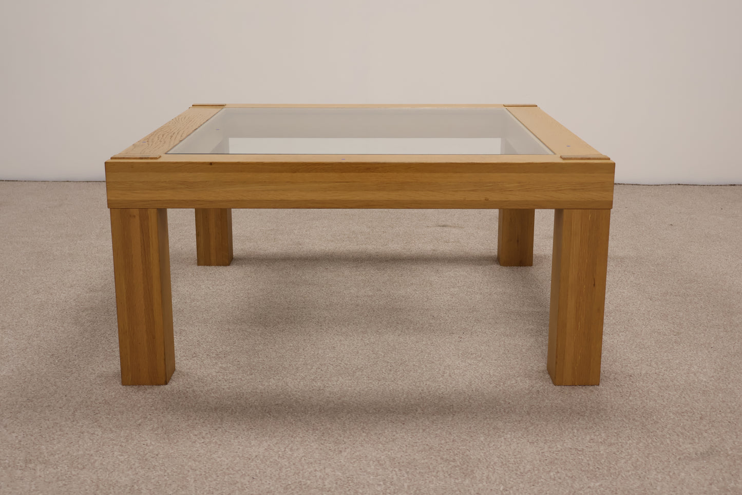 Oak and Glass Coffee Table