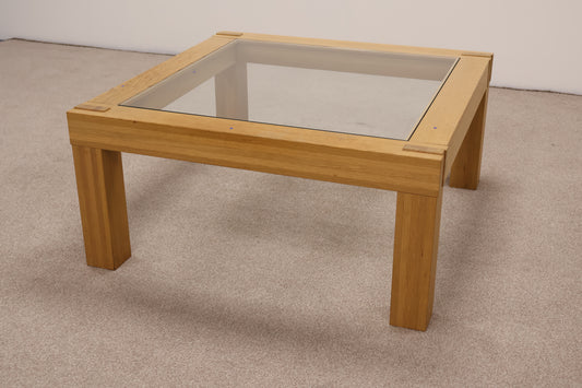 Oak and Glass Coffee Table