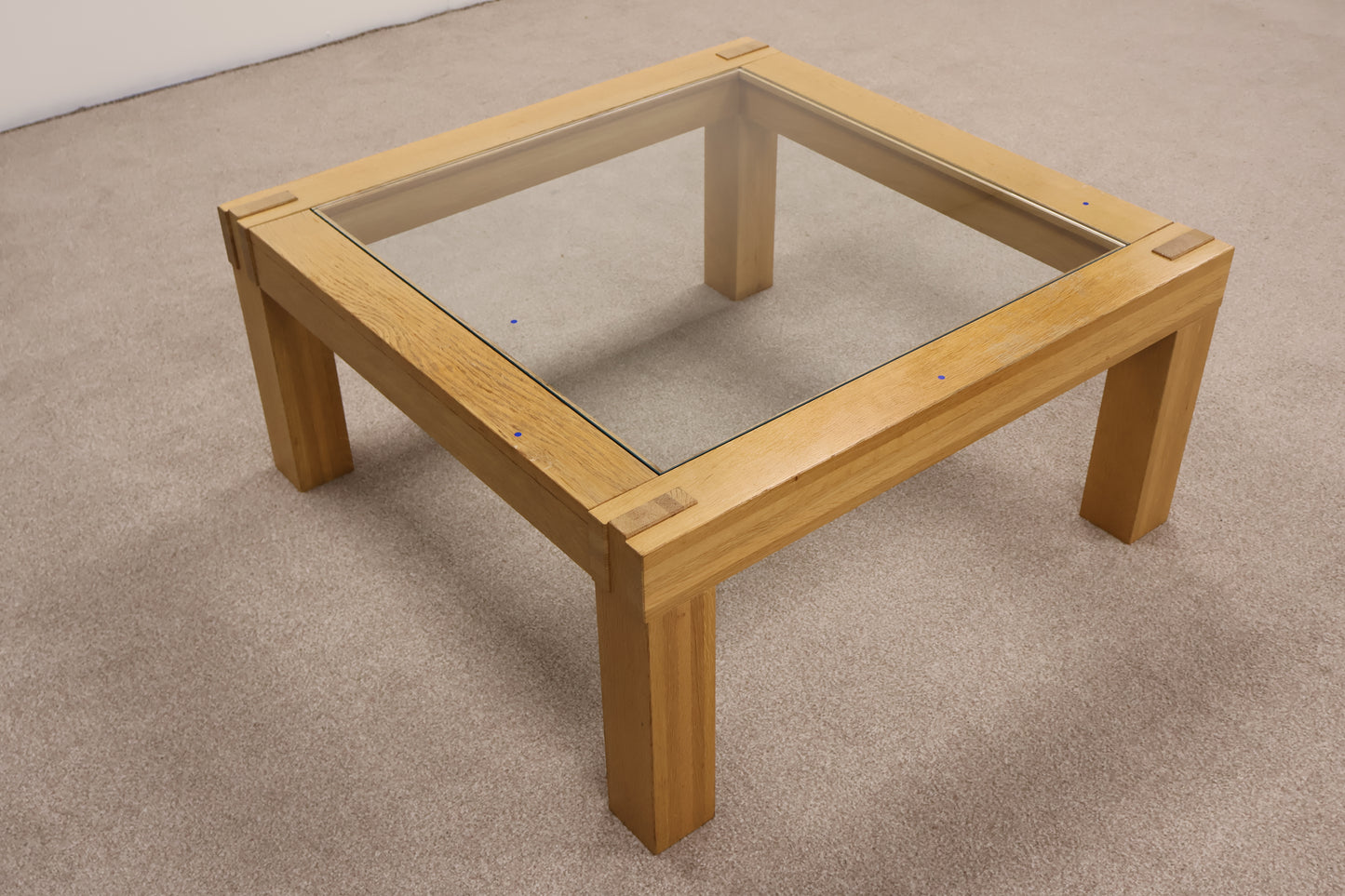 Oak and Glass Coffee Table