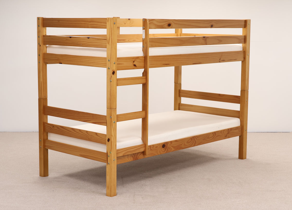 Pine Bunk Bed With Sanitised Mattresses