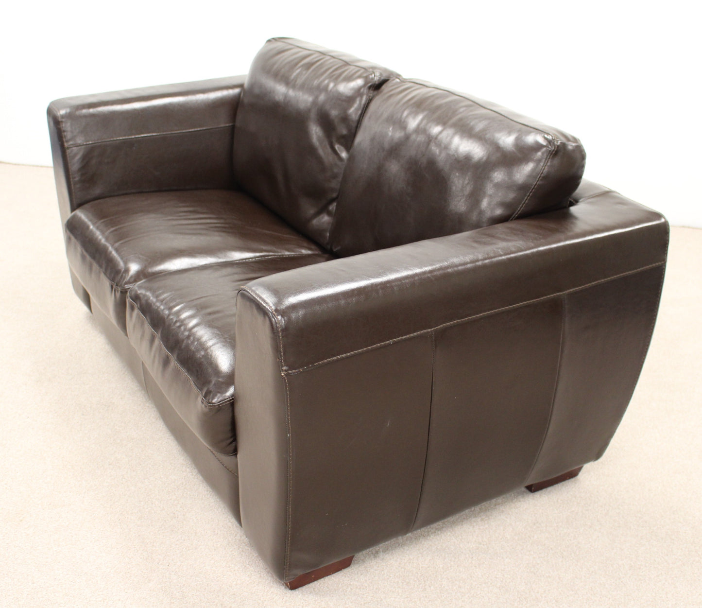 Dark Brown Leather Sofa