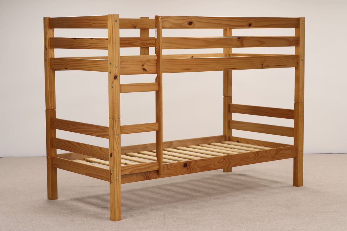 Pine Bunk Bed With Sanitised Mattresses