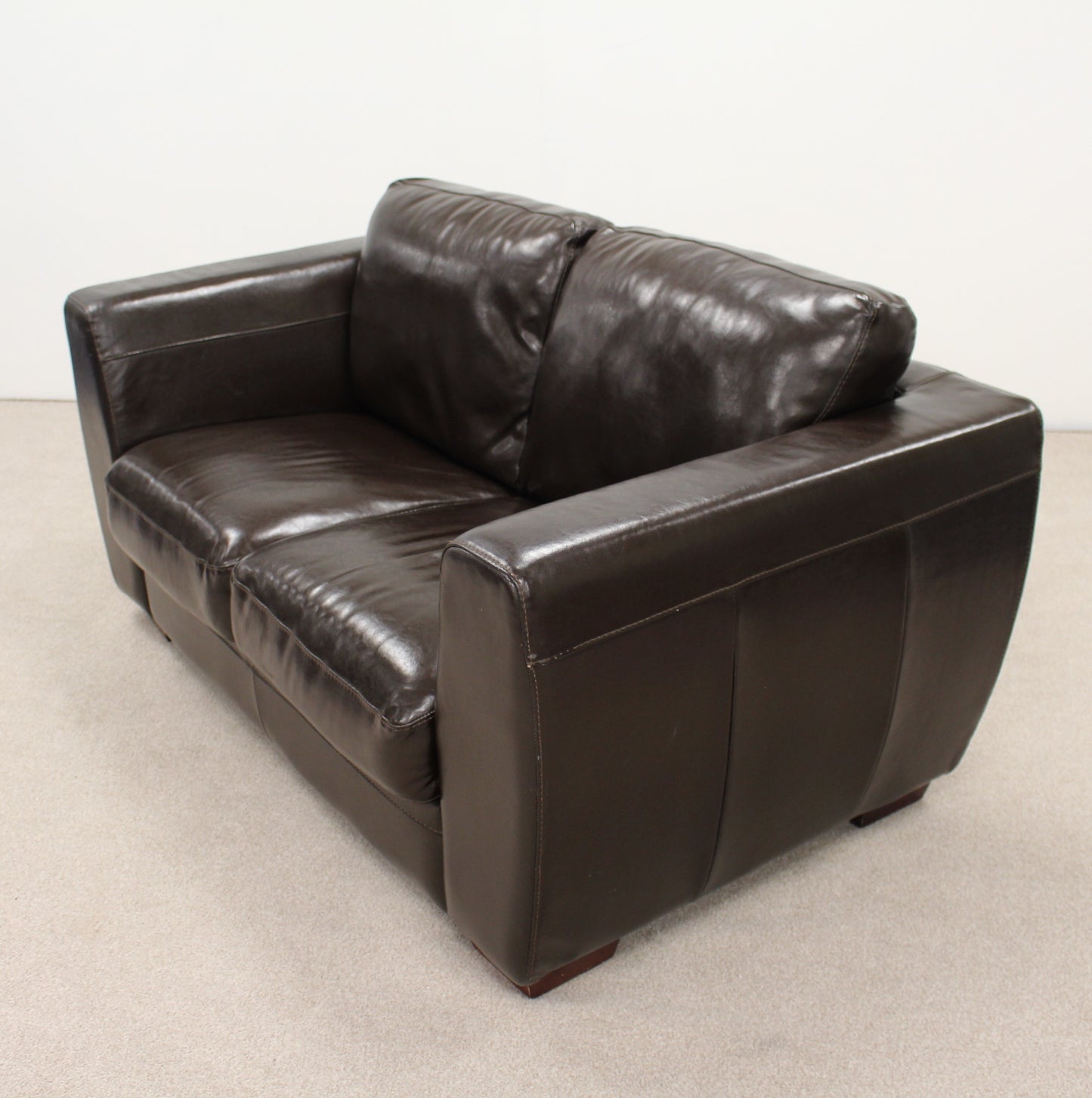 Dark Brown Leather Sofa