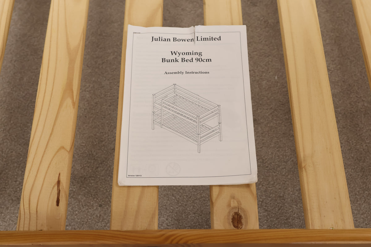 Pine Bunk Bed With Sanitised Mattresses