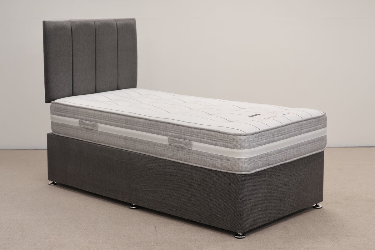 Grey Bed with Mattress