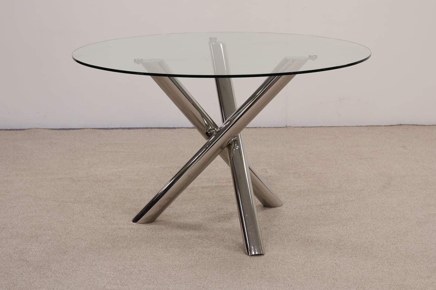 Circular Glass Table and Chairs