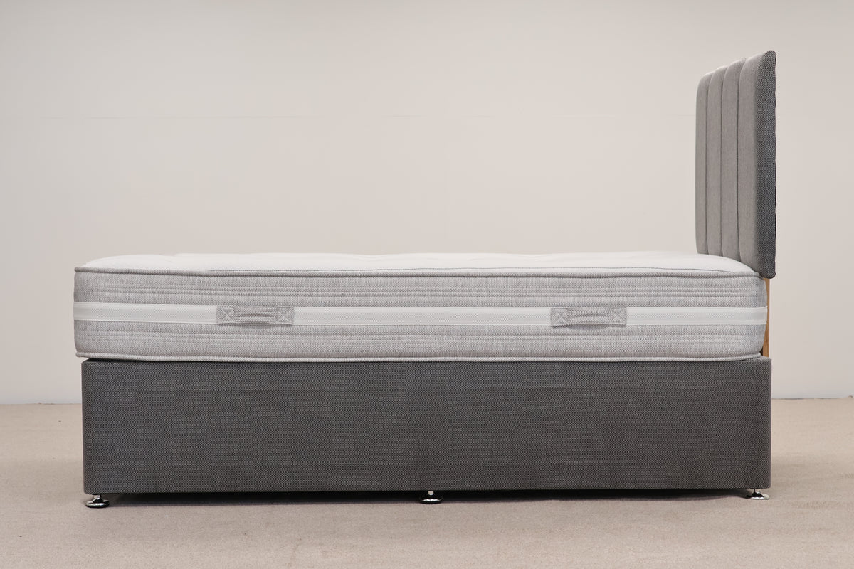 Grey Bed with Mattress