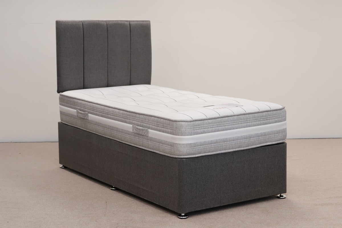 Grey Bed with Mattress