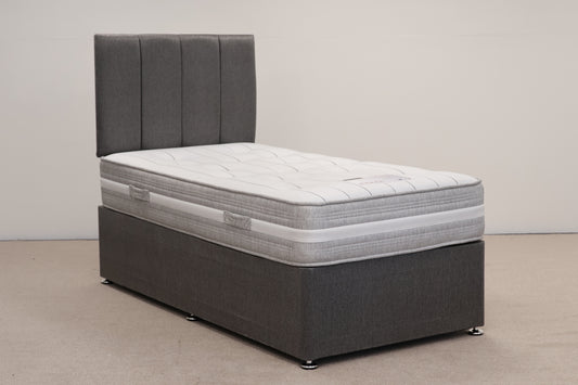 Grey Bed with Mattress