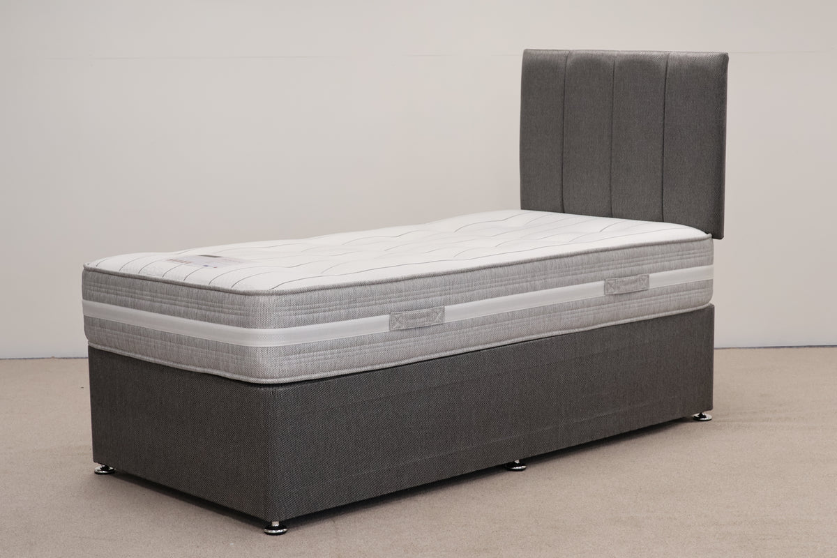 Grey Bed with Mattress