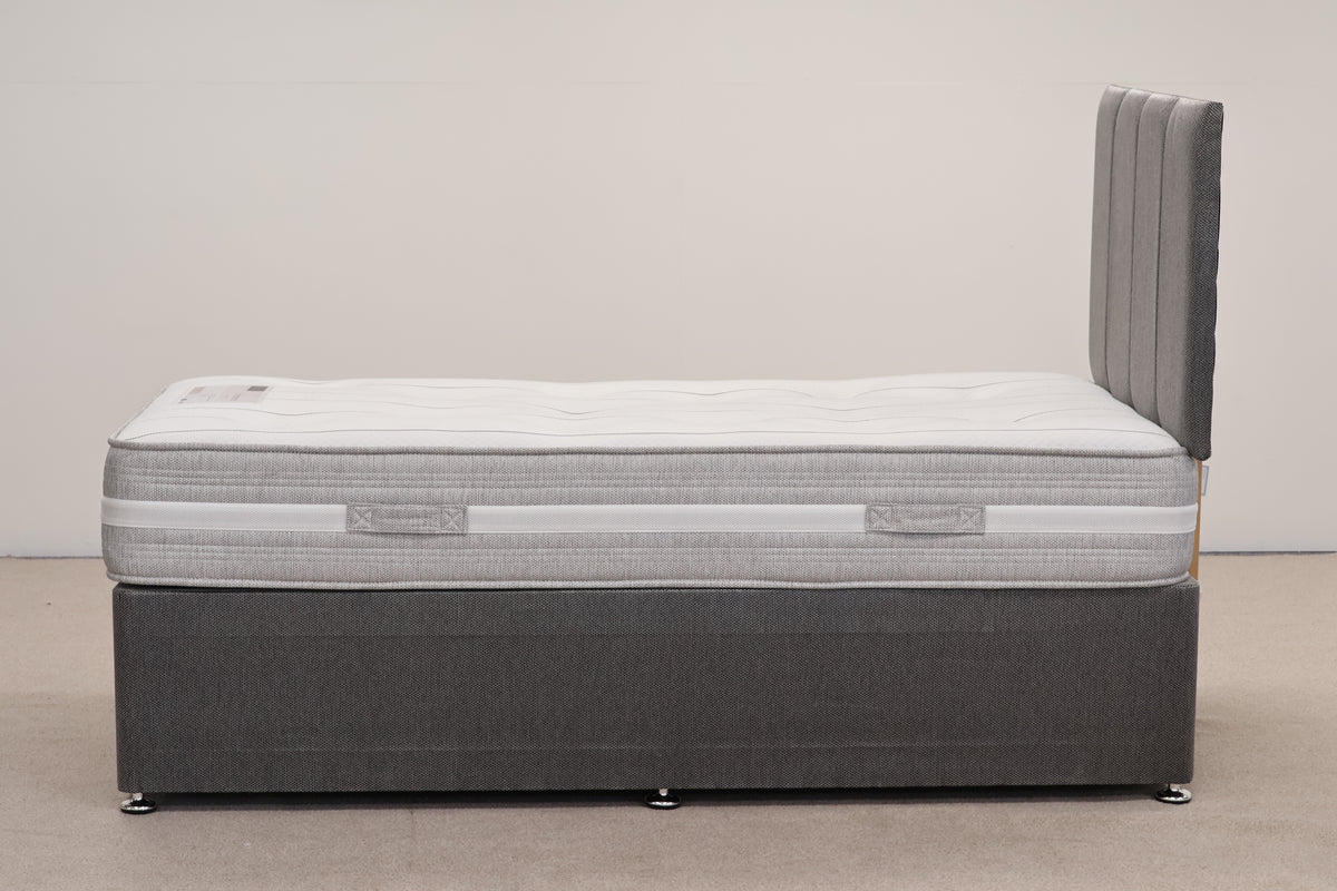 Grey Bed with Mattress