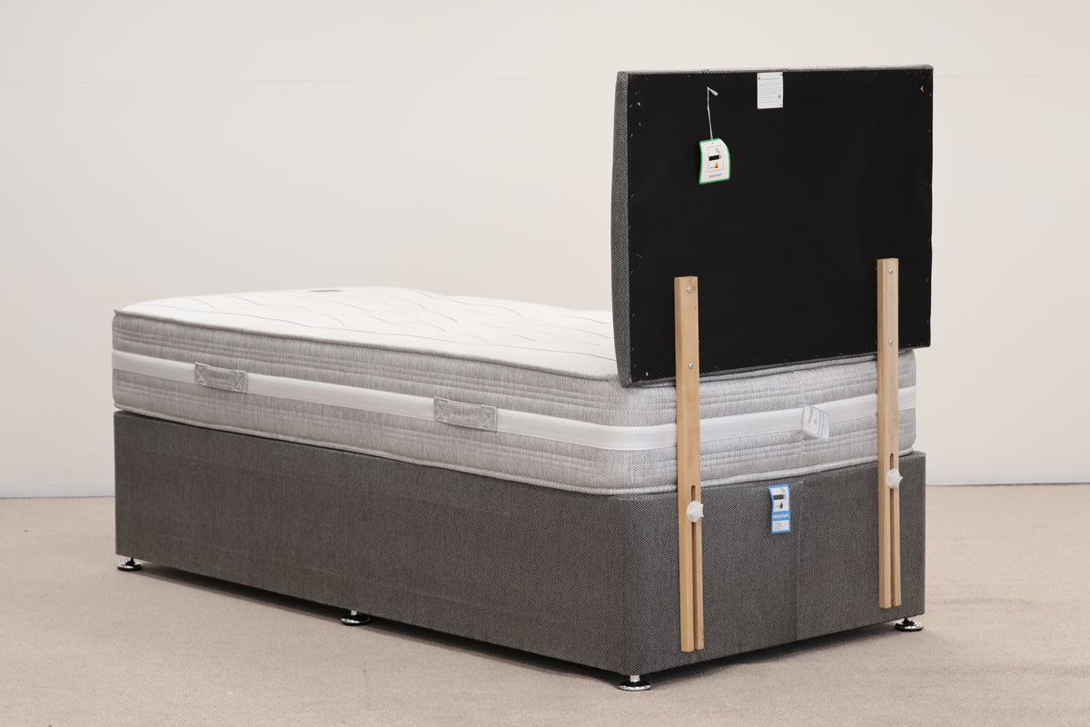Grey Bed with Mattress