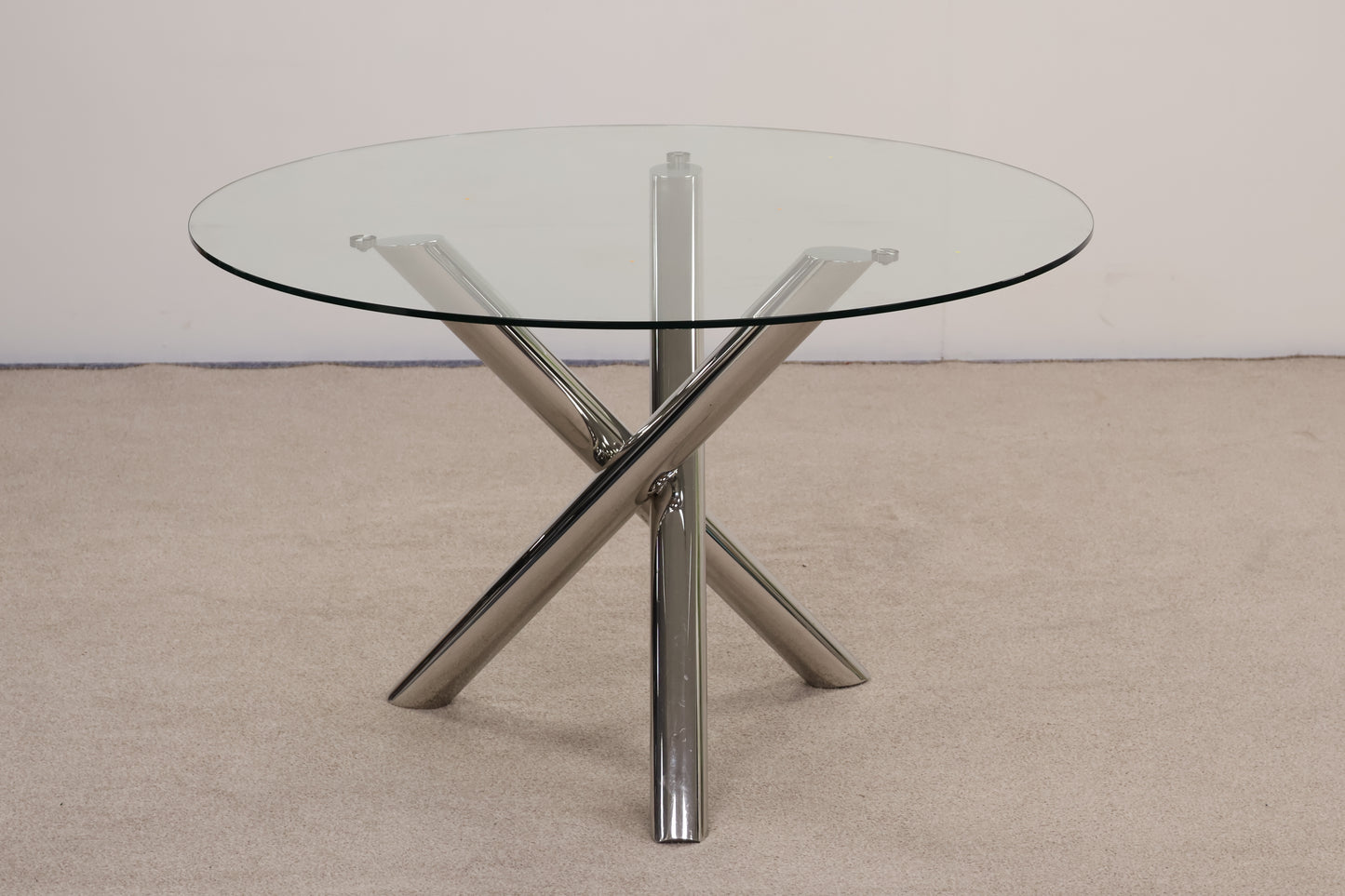 Circular Glass Table and Chairs
