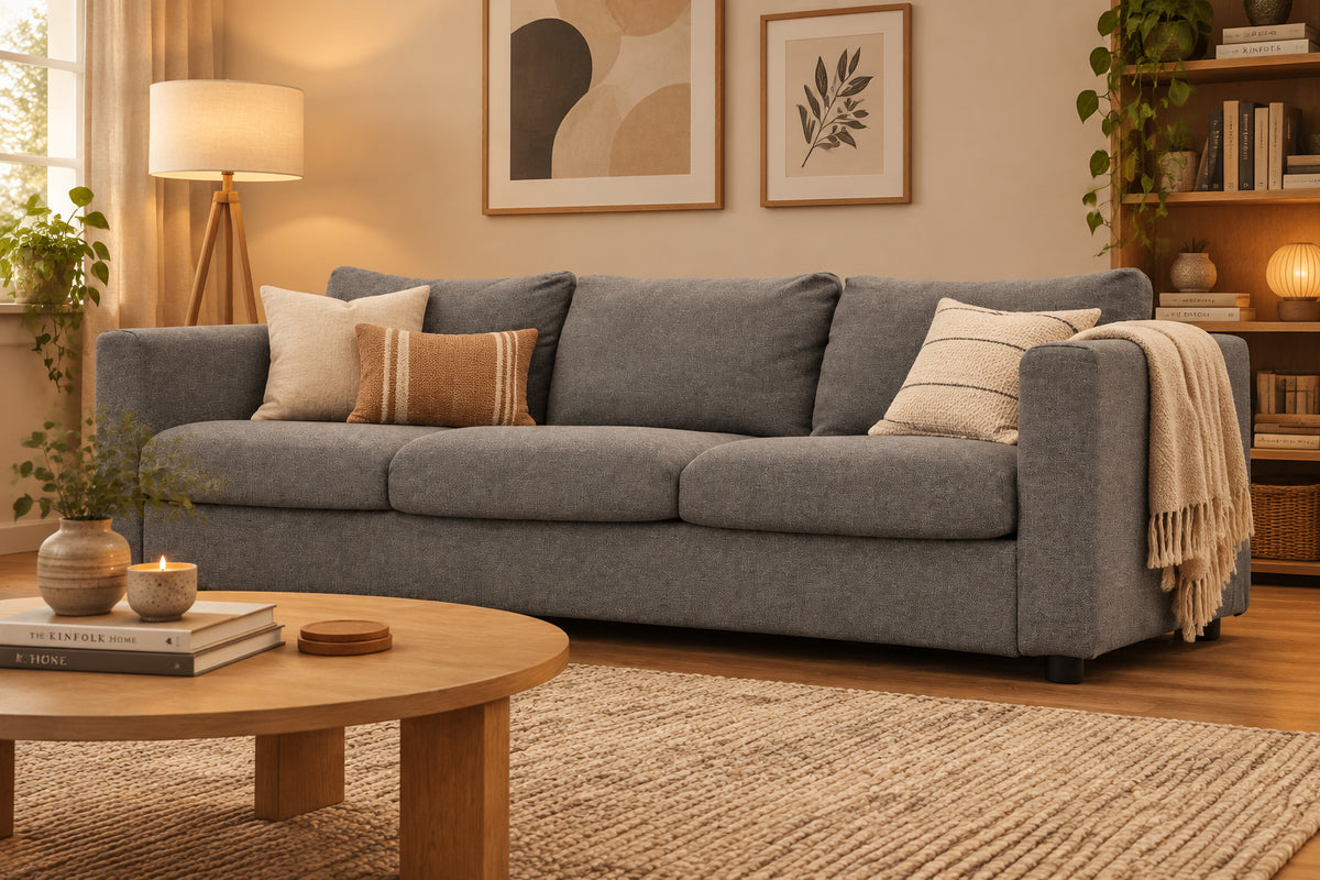 Grey sofa by IKEA
