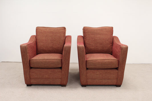 Matching Red Armchairs