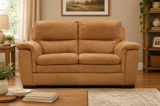 Two Seat Suede Sofa