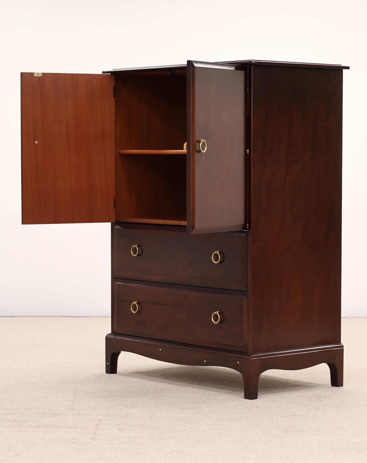 Vintage Stag Minstrel Mahogany Linen Cupboard