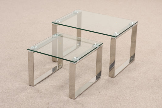 Nest of Two Glass Tables