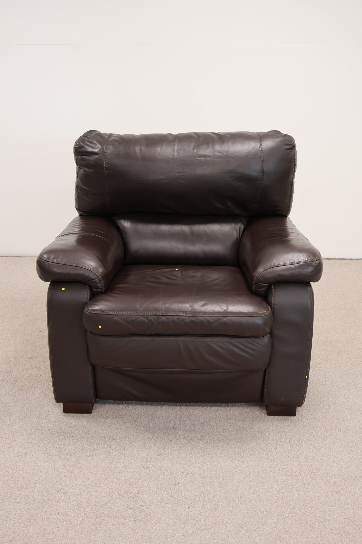 Dark Brown Leather Armchair