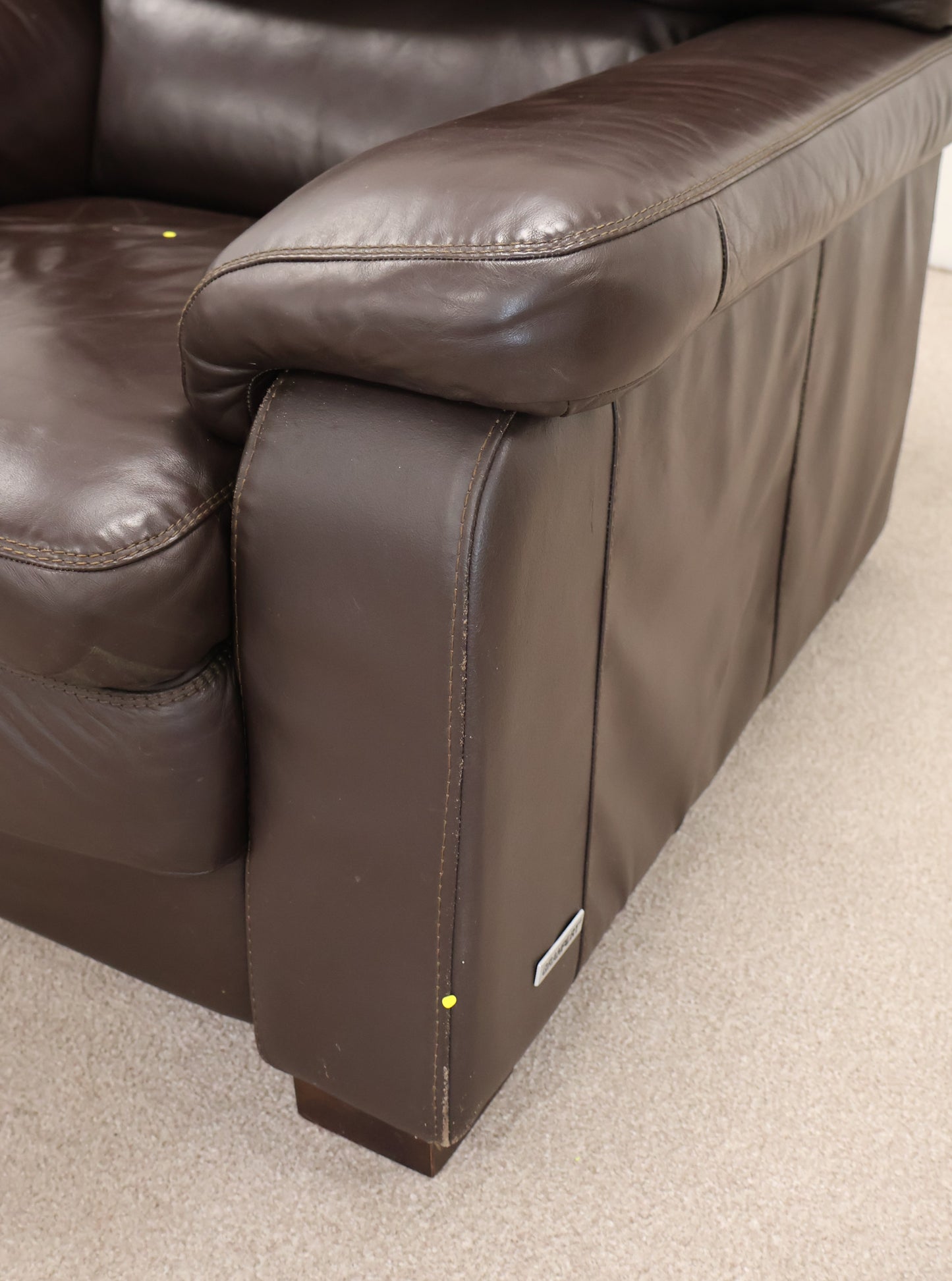 Dark Brown Leather Armchair