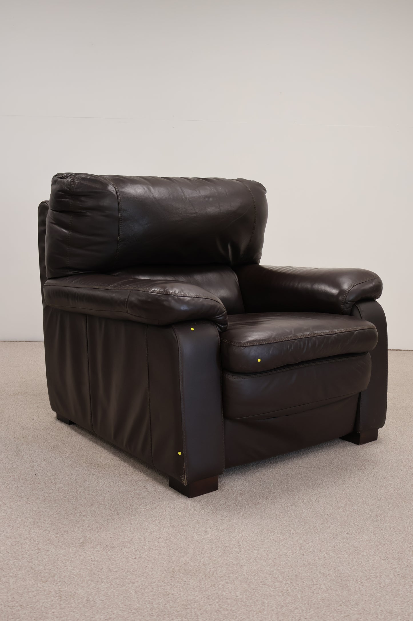 Dark Brown Leather Armchair