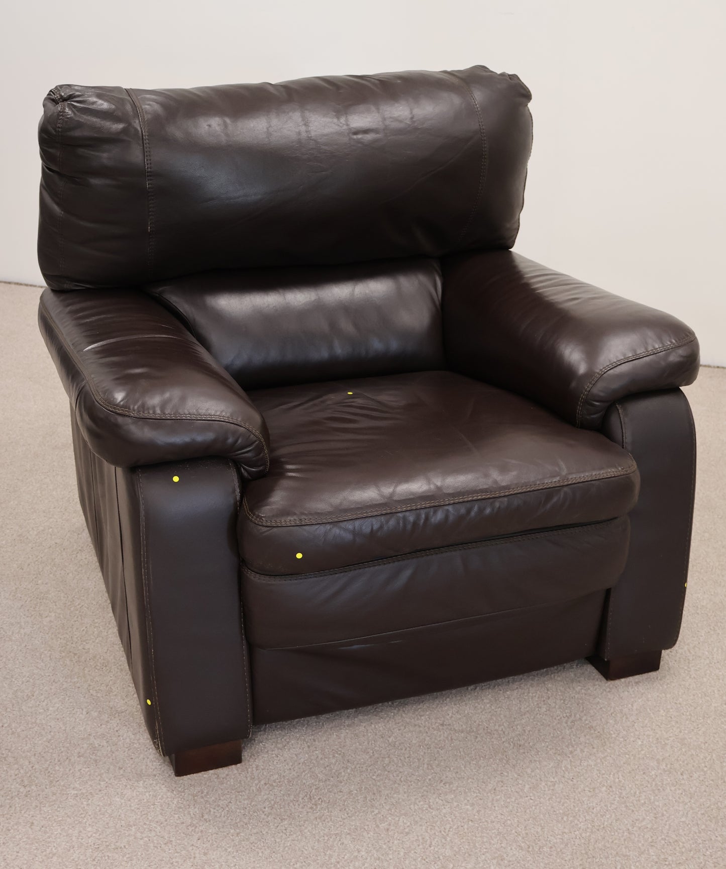 Dark Brown Leather Armchair