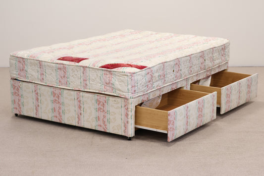 Floral Divan Bed With Storage